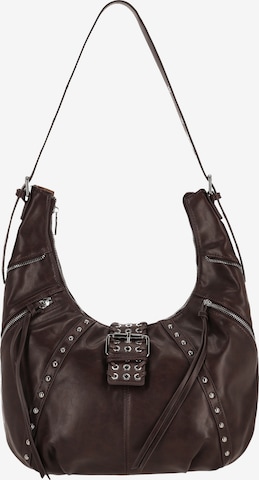 Sac bandoulière faina en marron : devant