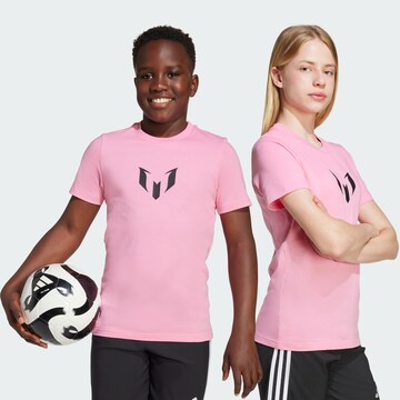 T-Shirt fonctionnel 'Messi Name & Number' ADIDAS PERFORMANCE en rose : devant