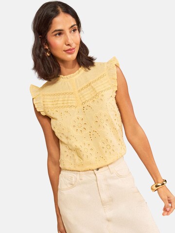 Chemisier love & roses en jaune : devant