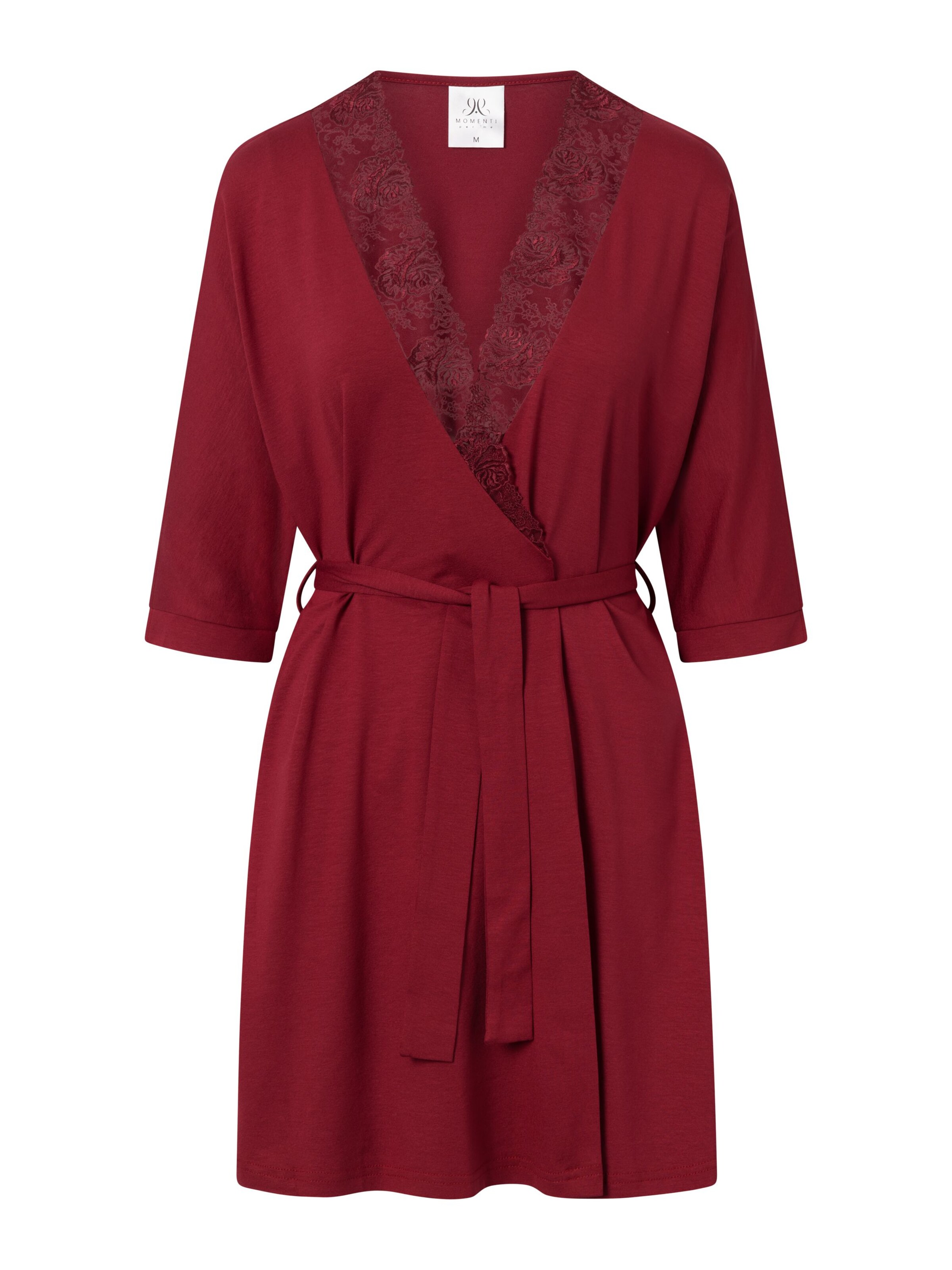 Momenti Per Me Dressing Gown 'Allure' in Red: front