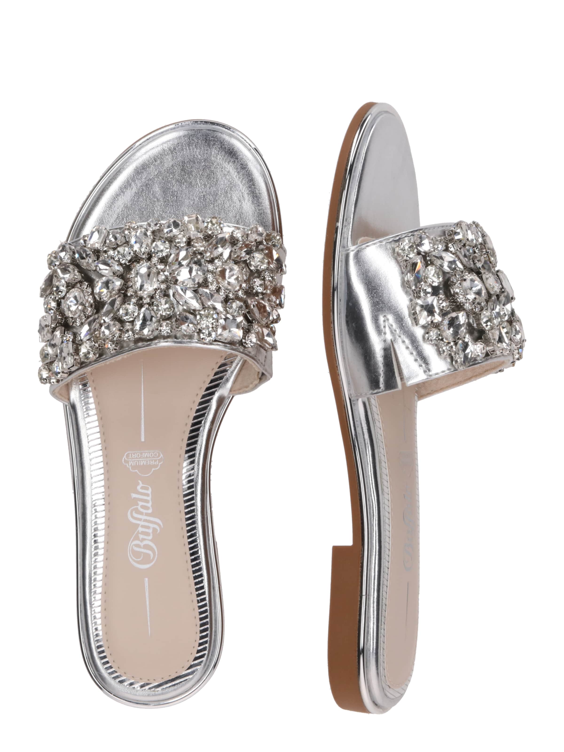 BUFFALO Pantolette 'Kira' i silver
