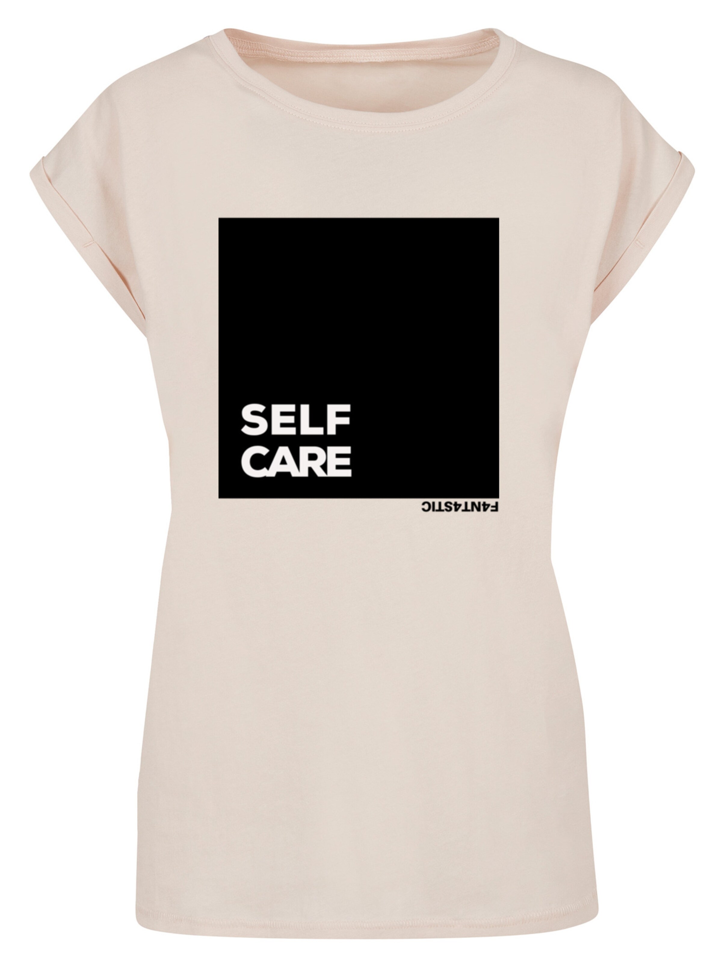 T-shirt 'SELF CARE' F4NT4STIC en beige : devant