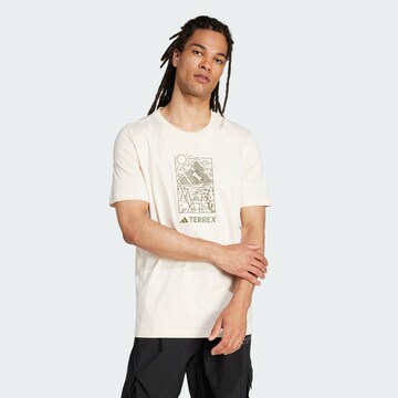 ADIDAS TERREX Performance shirt in White: front