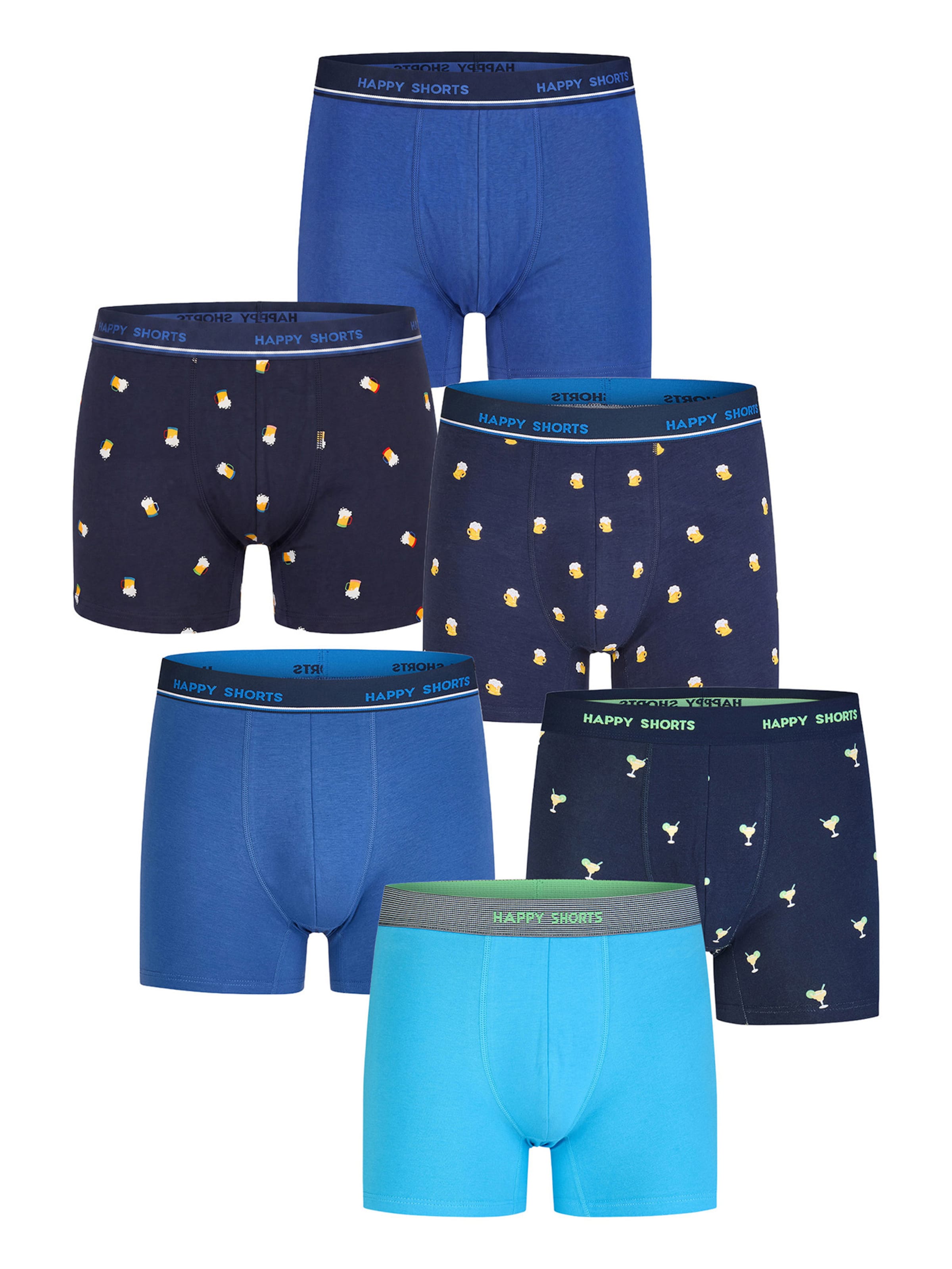 Happy Shorts - Boxers ' Colourful Jersey Set ' em azul: frente