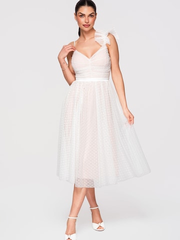 Ombre Dress in White: front
