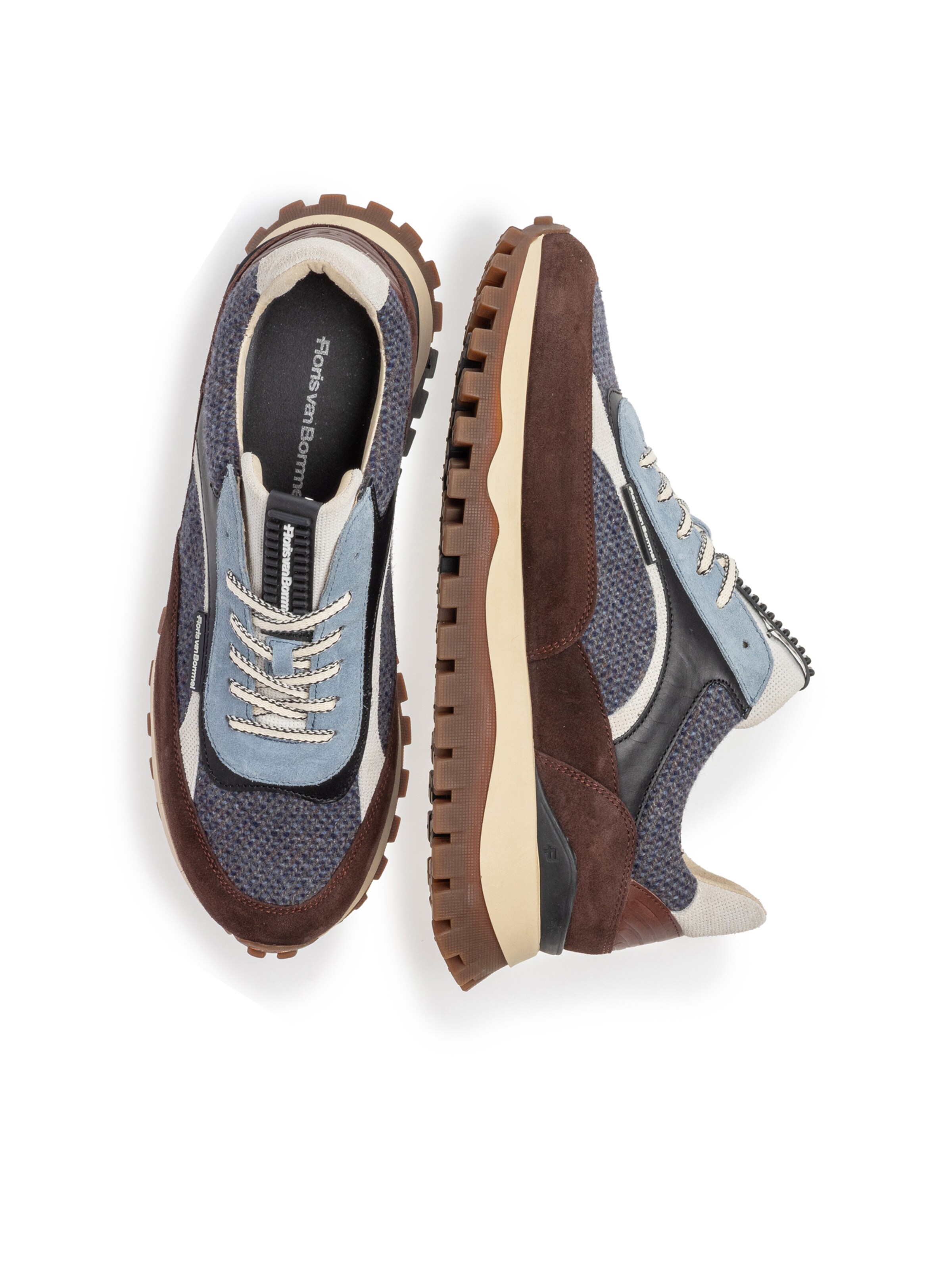 Baskets basses 'De Grommer 05' Floris van Bommel en gris