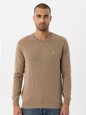 Pull-over Anou Anou en marron : devant