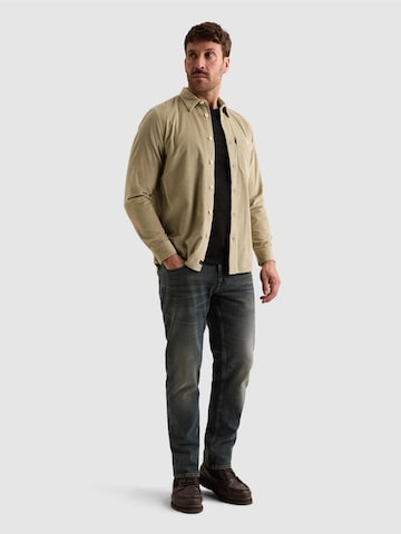 PME Legend Regular Fit Skjorte 'Shirt with waffle texture and chest pocket' i beige