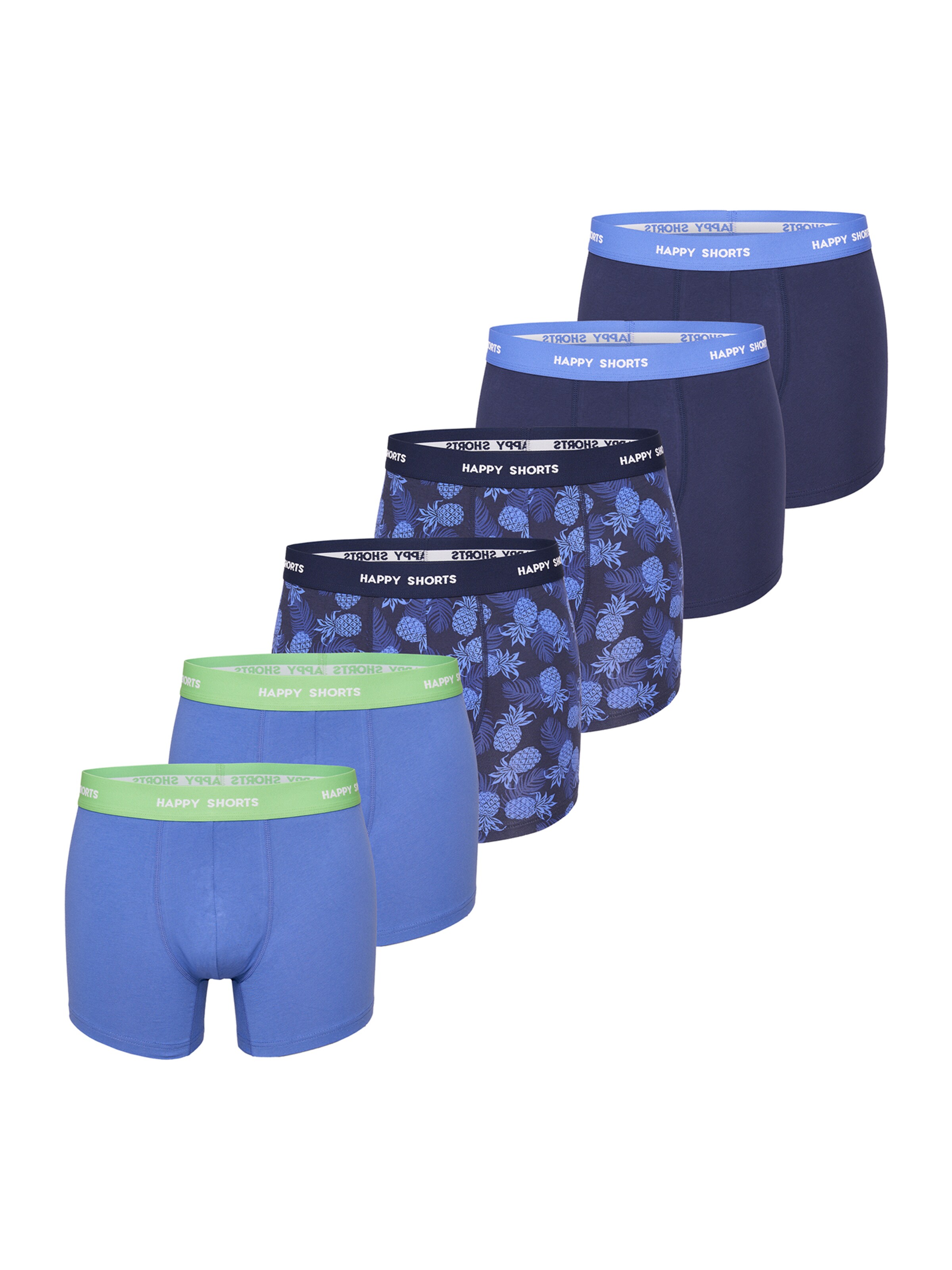 Boxers Happy Shorts en bleu : devant