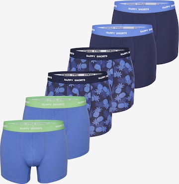 Boxers Happy Shorts en bleu : devant