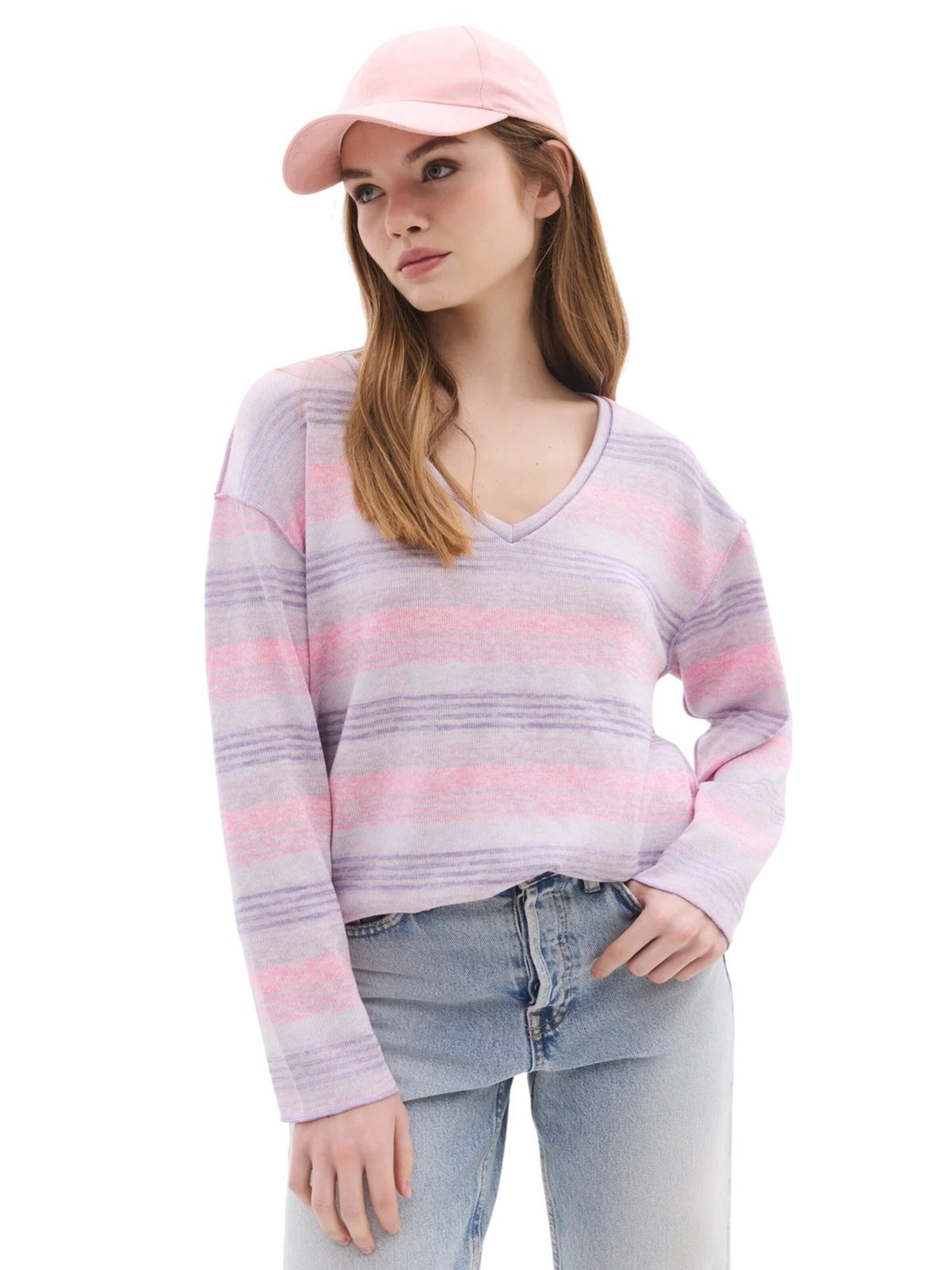 No Matter What Oversized Sweater in Mixed colors: front