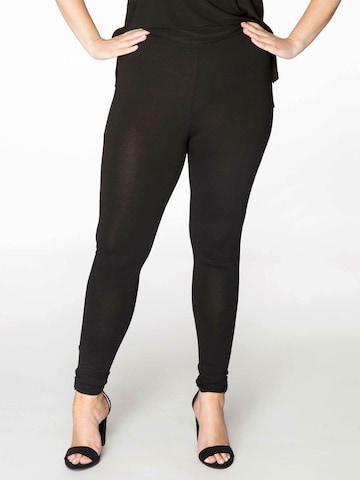 Yoek Skinny Leggings 'DOLCE' in Zwart: voorkant