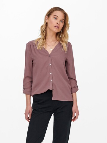 ONLY Blouse in Bruin: voorkant