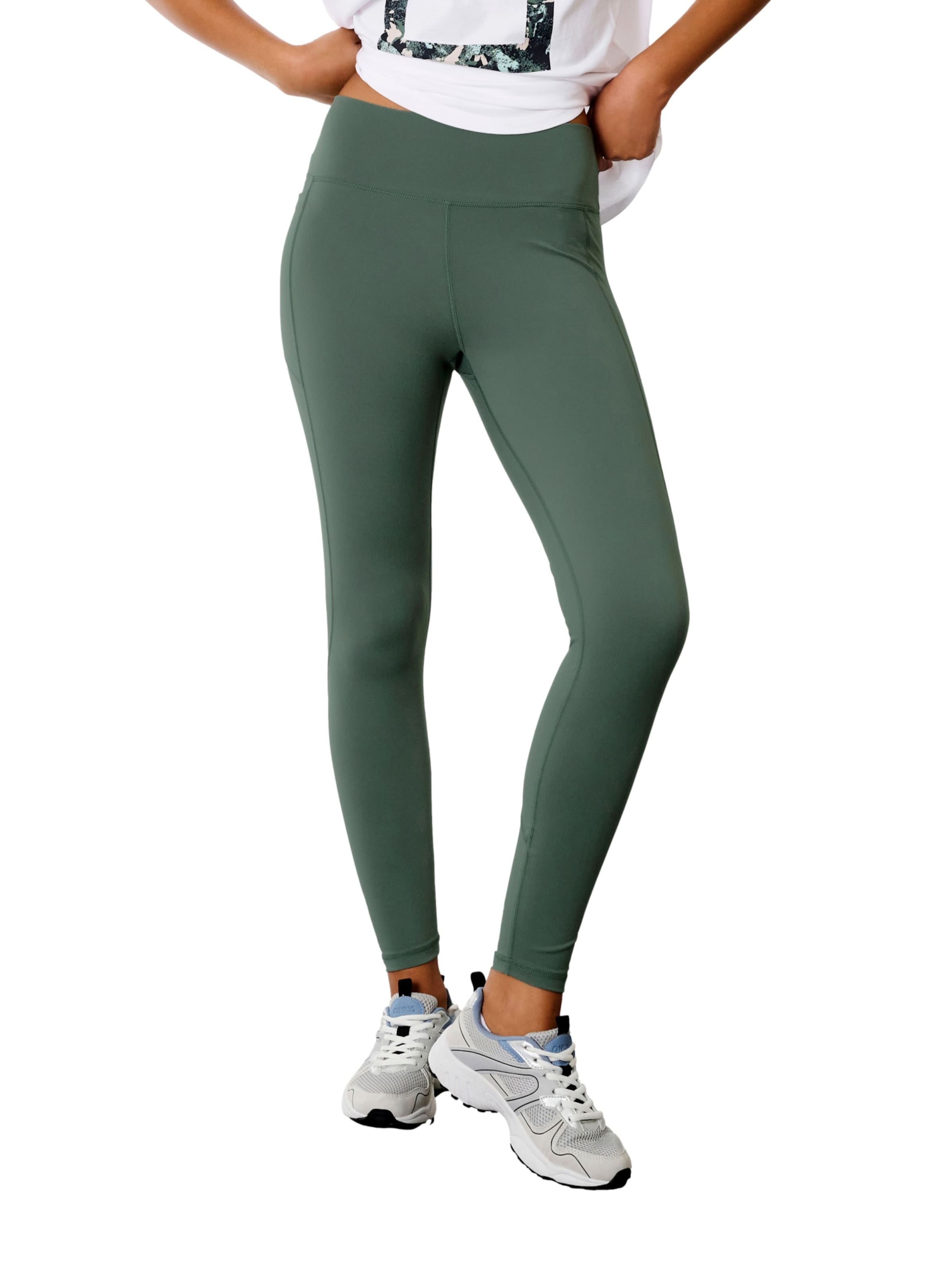 ONLY PLAY Slimfit Leggings 'Jam-2-Save' in Groen: voorkant
