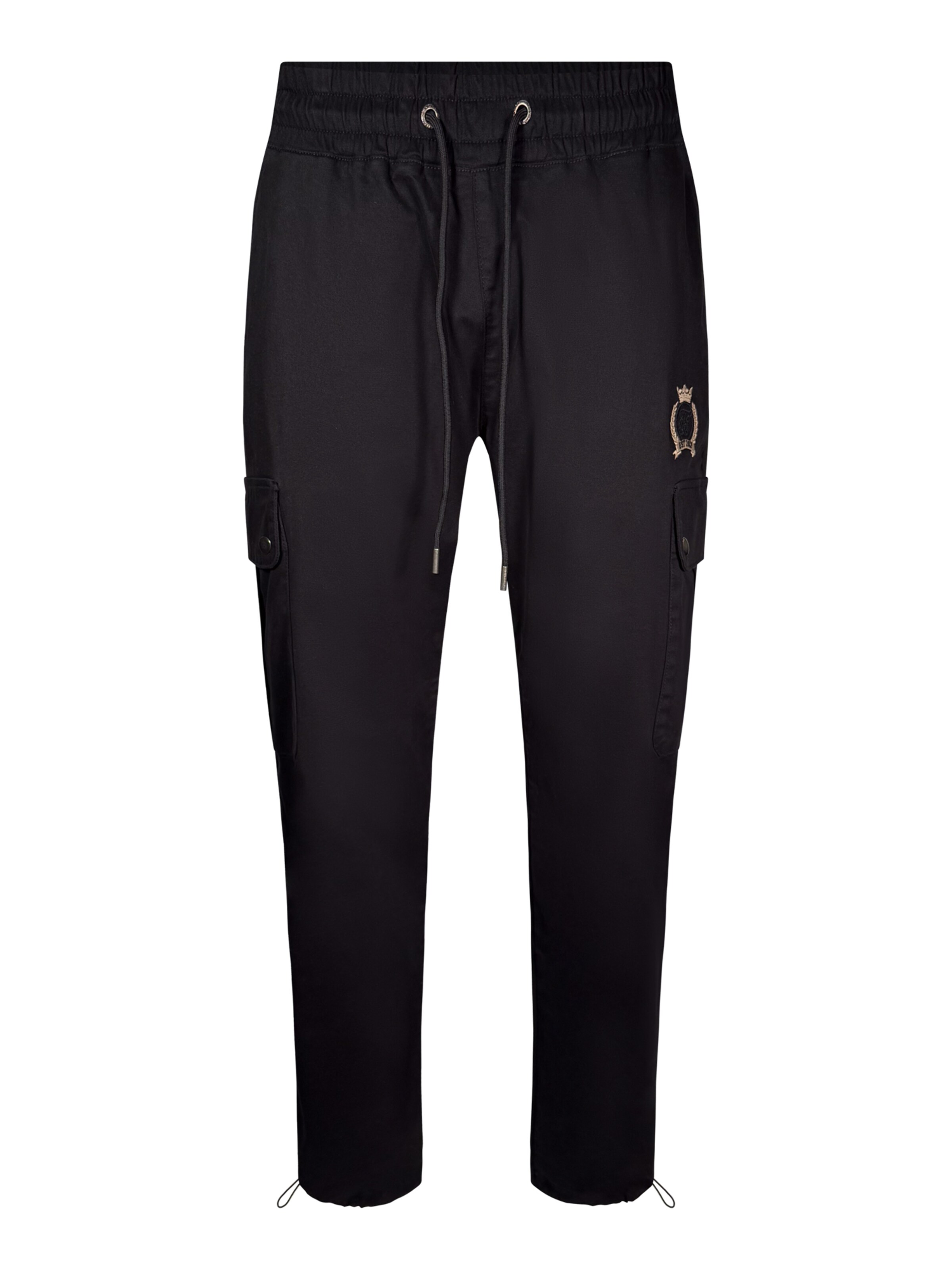 SikSilk Pantalon cargo en beige / noir, Vue avec produit