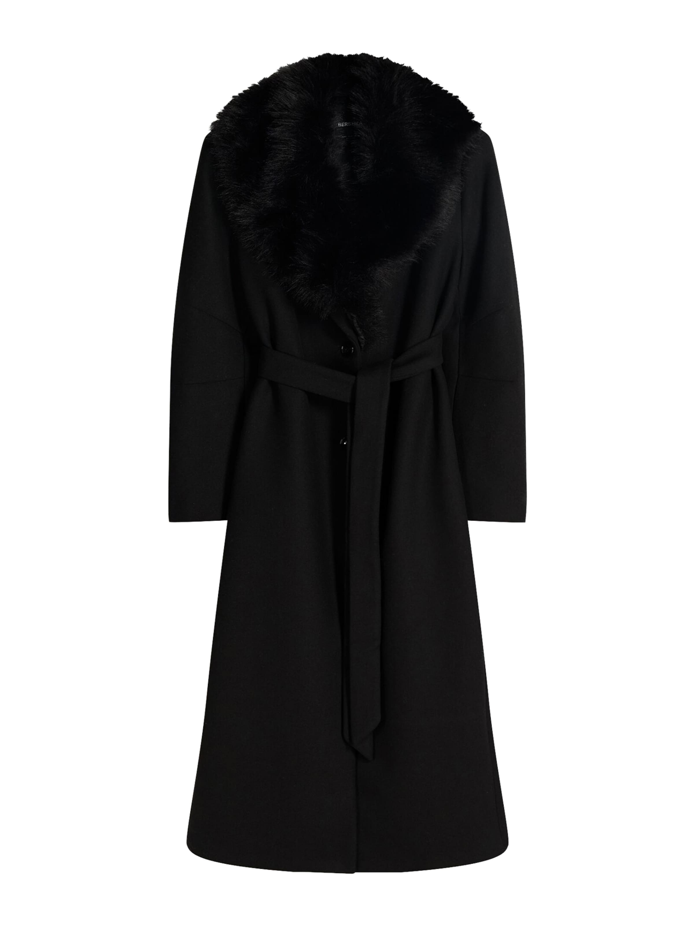 Palton de iarnă 'BLOBER-H' de la Bershka pe negru: față