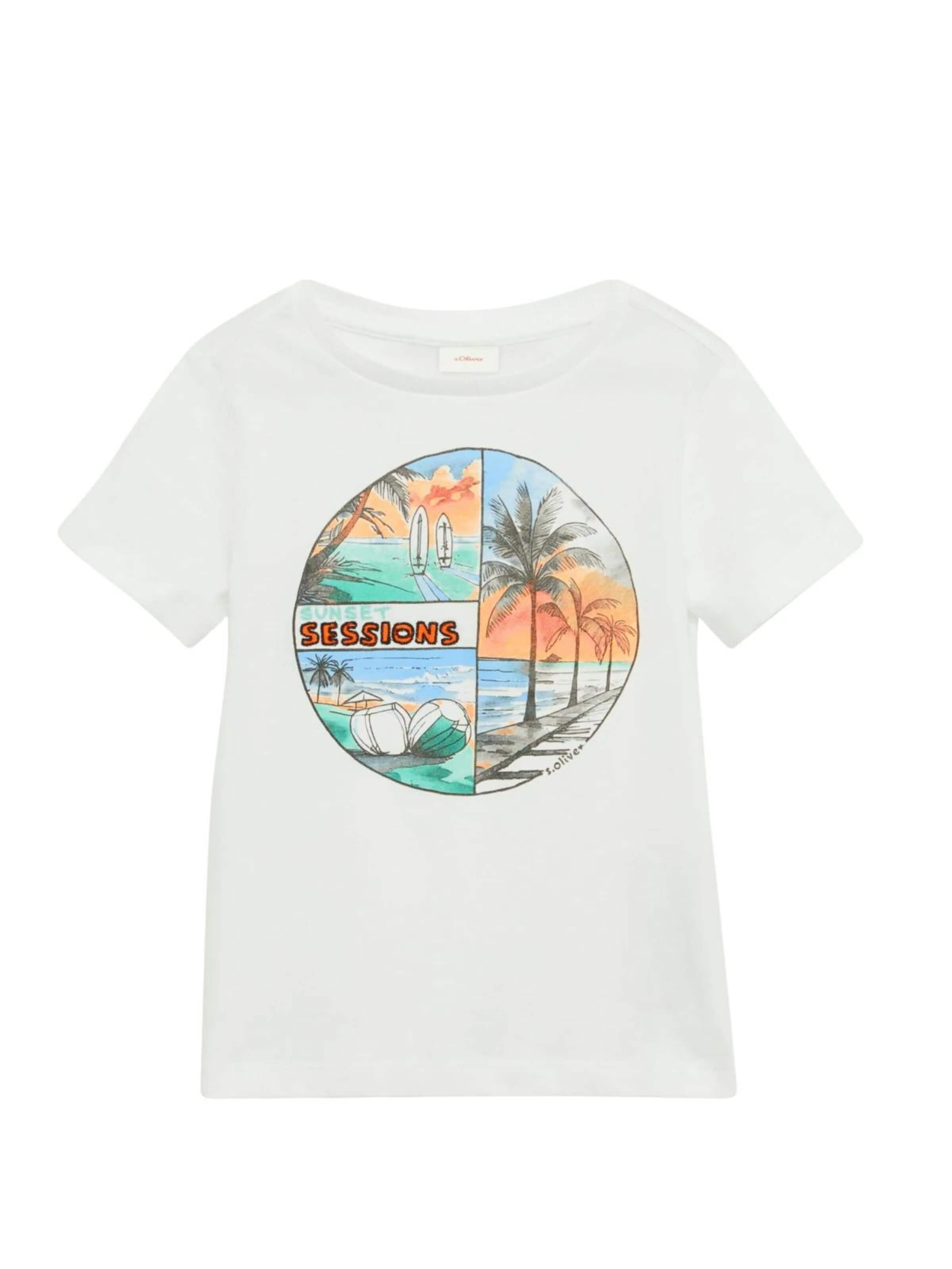 s.Oliver Shirt in 104-110 in de kleur Wit, Productweergave