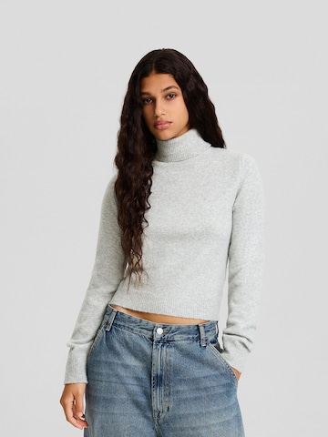 Bershka Sweater in Grey: front