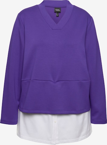 Ulla Popken Sweatshirt in Lila: Vorderseite
