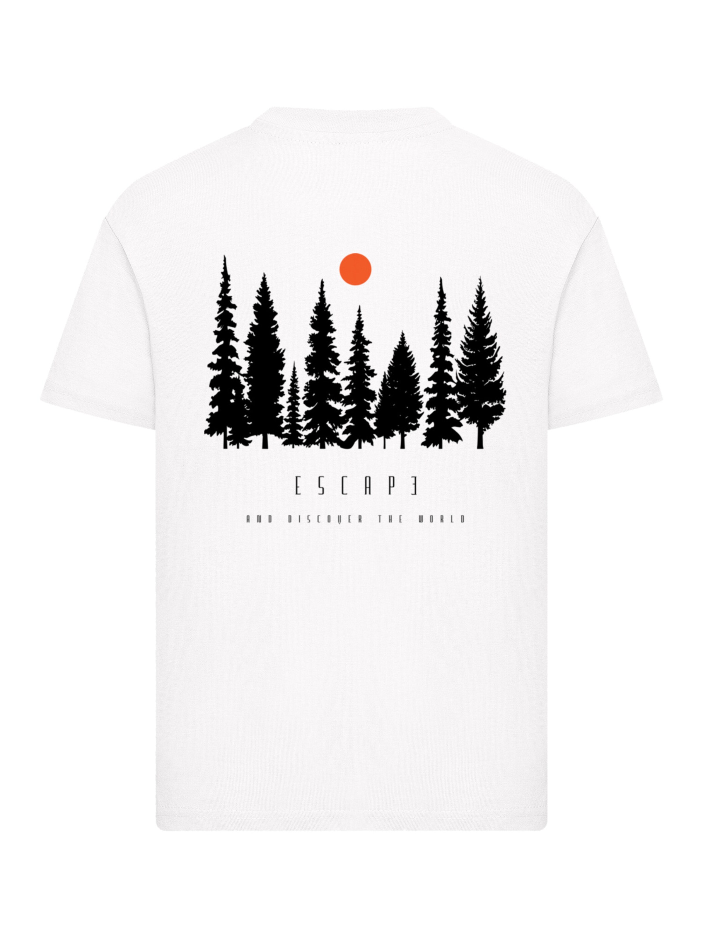 T-Shirt 'Escape Discover the World Forest' F4NT4STIC en blanc