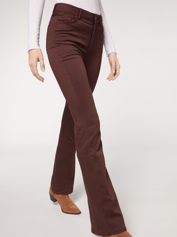 CALZEDONIA Boot cut Jeans in Brown