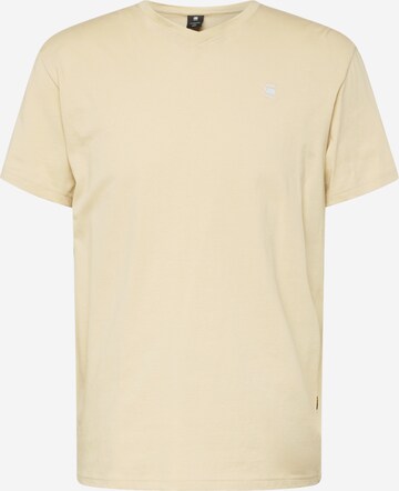 T-Shirt G-Star RAW en beige : devant