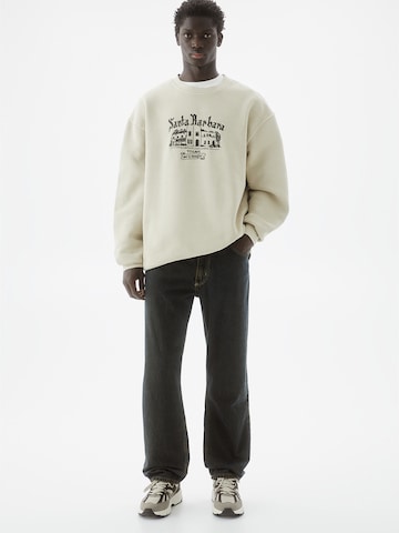 Pull&BearSweater majica - bež boja