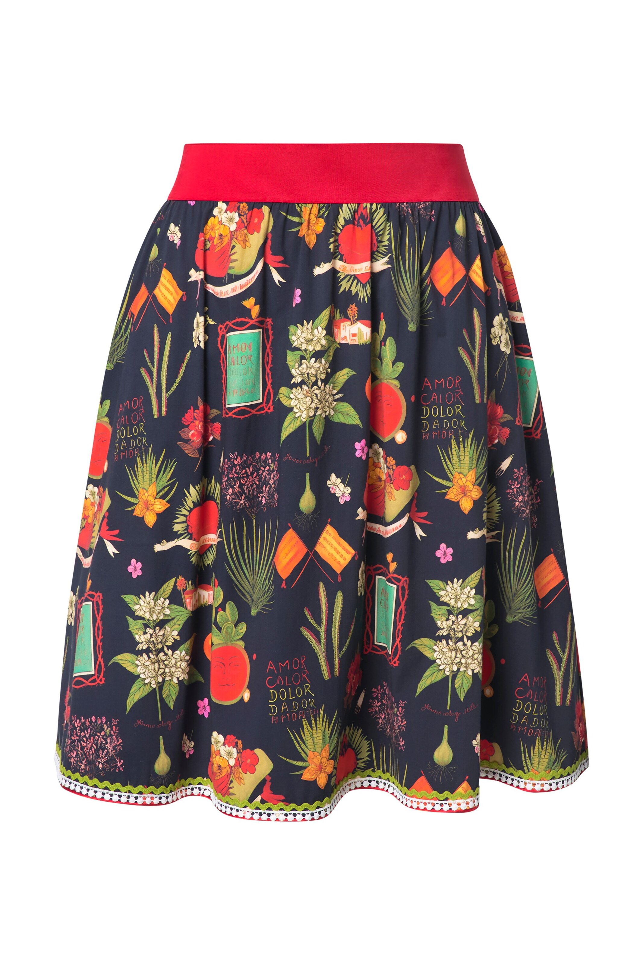 Ulla Popken Rock in Schwarz: Vorderseite