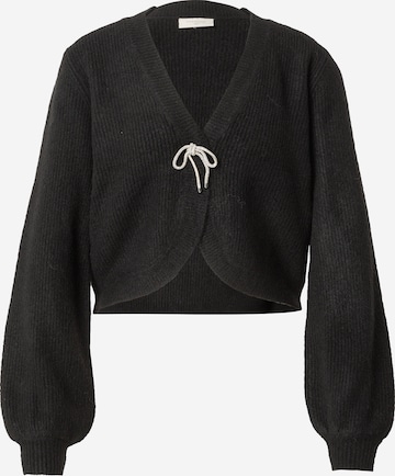 Freequent Knit Cardigan 'BOWSY' in Black: front