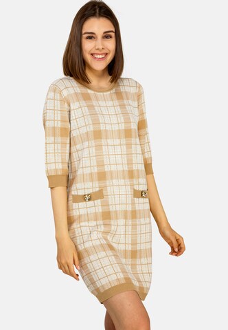 TOOche Knitted dress in Beige: front