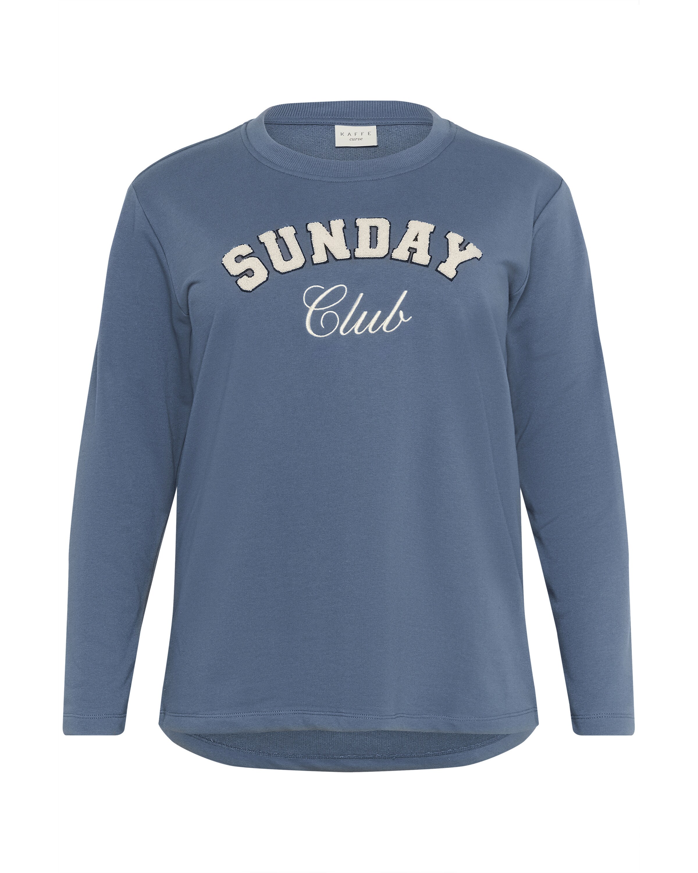 Sweat-shirt 'Eliza' KAFFE CURVE en bleu : devant