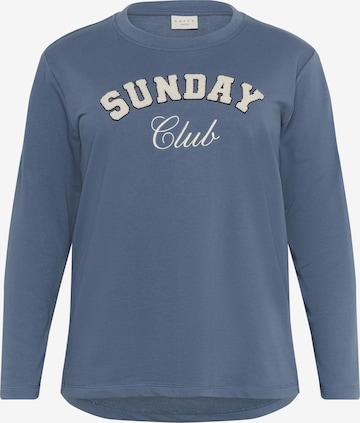 Sweat-shirt 'Eliza' KAFFE CURVE en bleu : devant