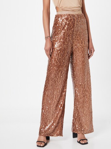 River Island Wide leg Παντελόνι σε καφέ: μπροστά