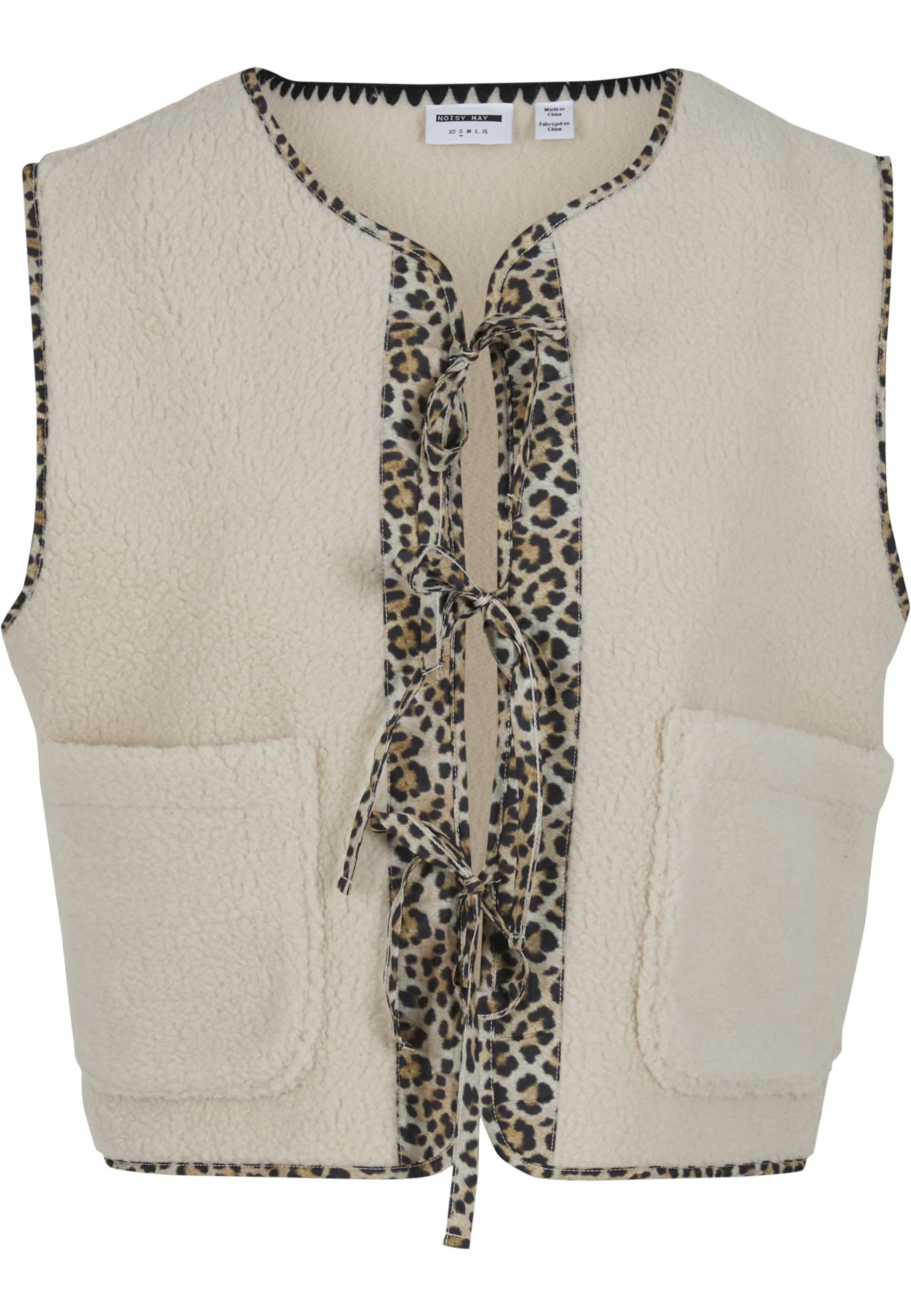 Gilet 'NMFuzzy' Noisy may en beige : devant