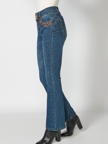 KOROSHI Flared Jeans 'Bell' in Blauw