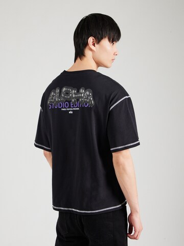 ALPHA INDUSTRIES Футболка в Черный: спереди