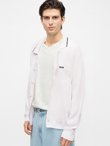 BOSS Cardigan 'Member' i hvid