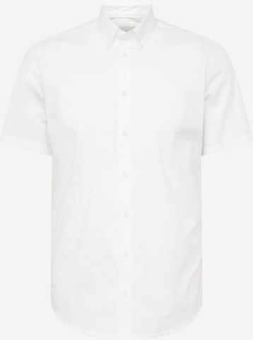 BLEND - Ajuste estrecho Camisa en blanco: frente