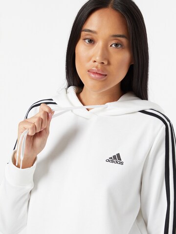 ADIDAS SPORTSWEAR Αθλητική μπλούζα φούτερ 'Essentials 3-Stripes ' σε λευκό