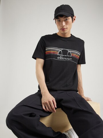 ELLESSE Μπλουζάκι 'Lentamente' σε μαύρο: μπροστά