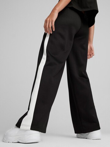 Largi Pantaloni 'T7' de la PUMA pe negru