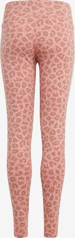 ADIDAS ORIGINALS Skinny Legginsy 'Animal Allover Print High Waist' w kolorze różowy