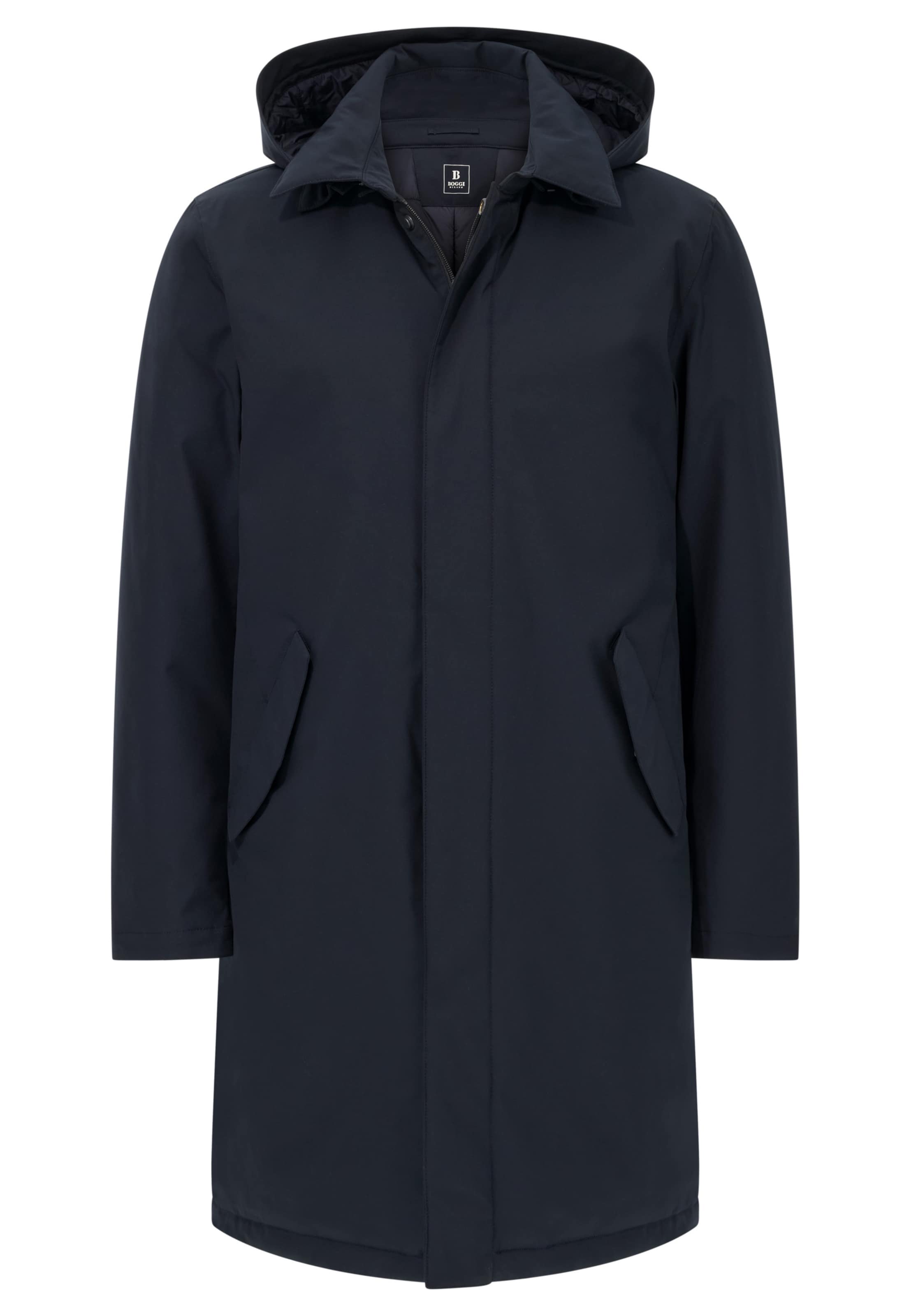 Boggi Milano Manteau mi-saison en marine, Vue avec produit