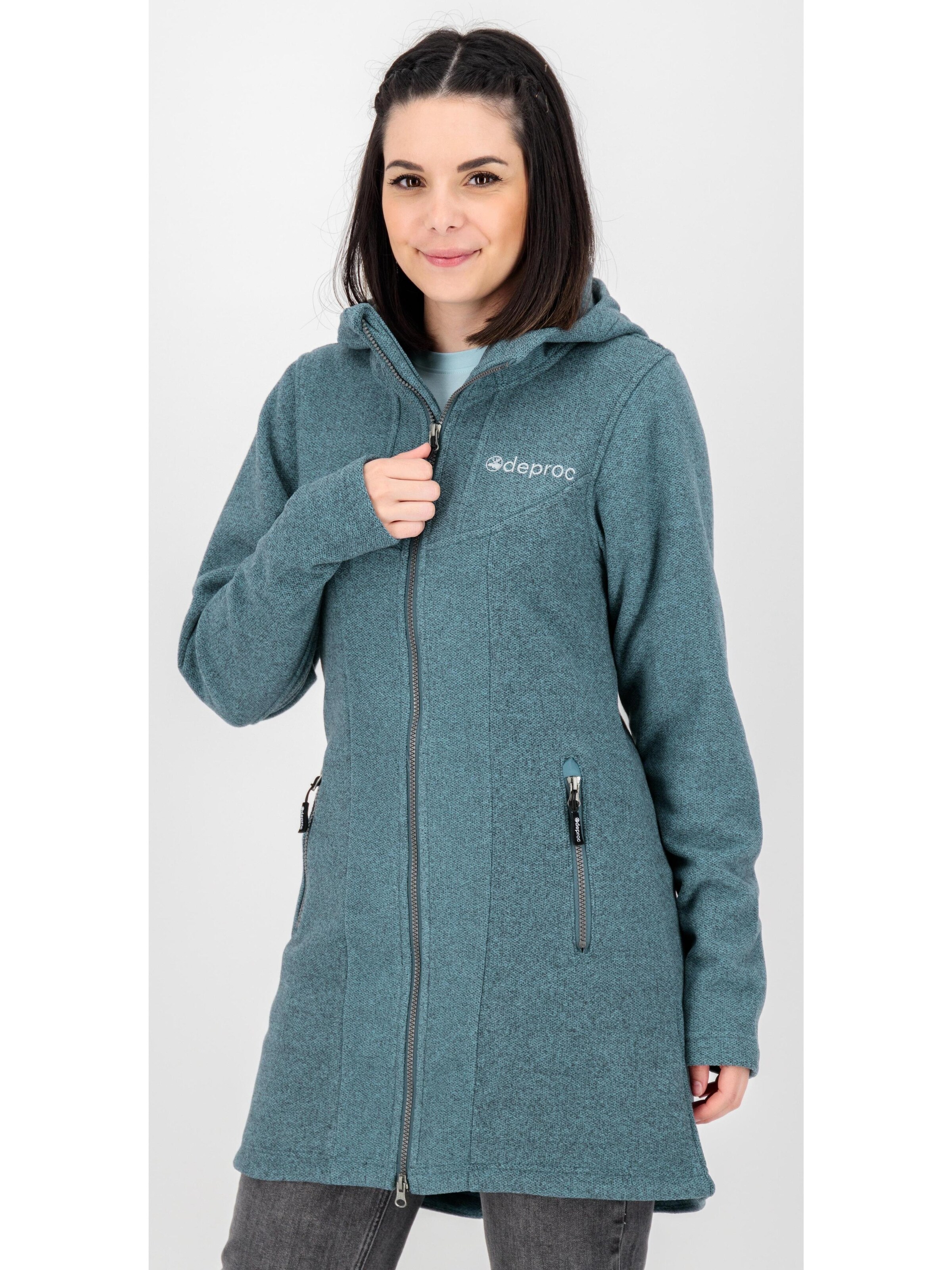 deproc Fleecejacke 'GLORY APRIL'‌‌‌ in Blau: Vorderseite