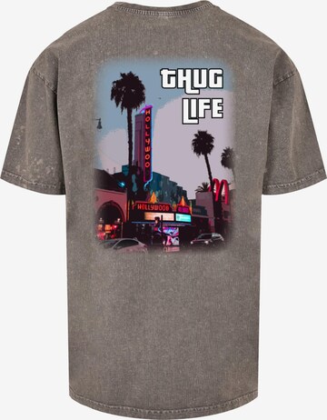 Merchcode Shirt 'Grand Thug Life' in Grijs