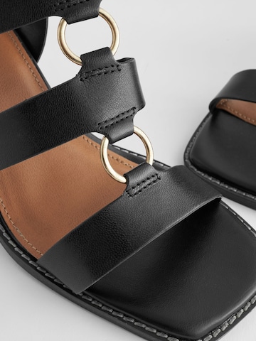 Next Strap Sandals in Black