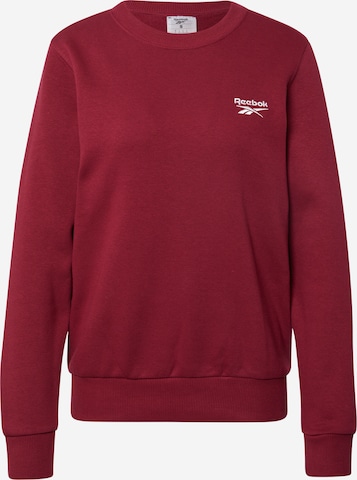 Sweat de sport Reebok en rouge : devant