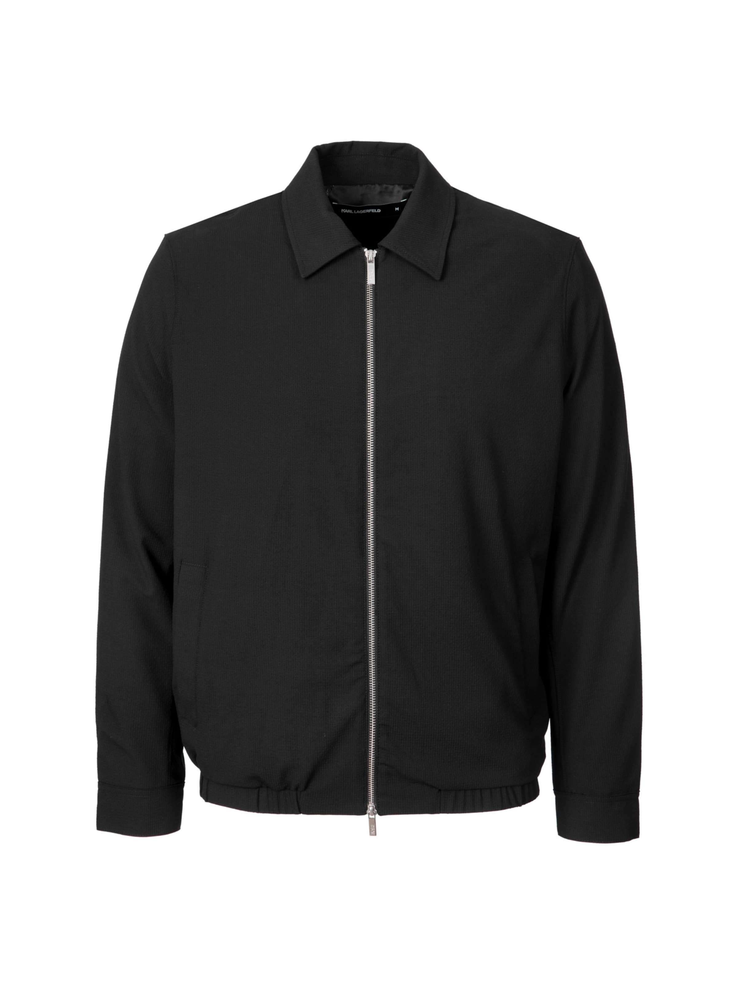 Karl Lagerfeld - Chaqueta de entretiempo en negro: frente