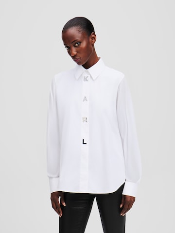 Karl Lagerfeld Blouse in Wit: voorkant