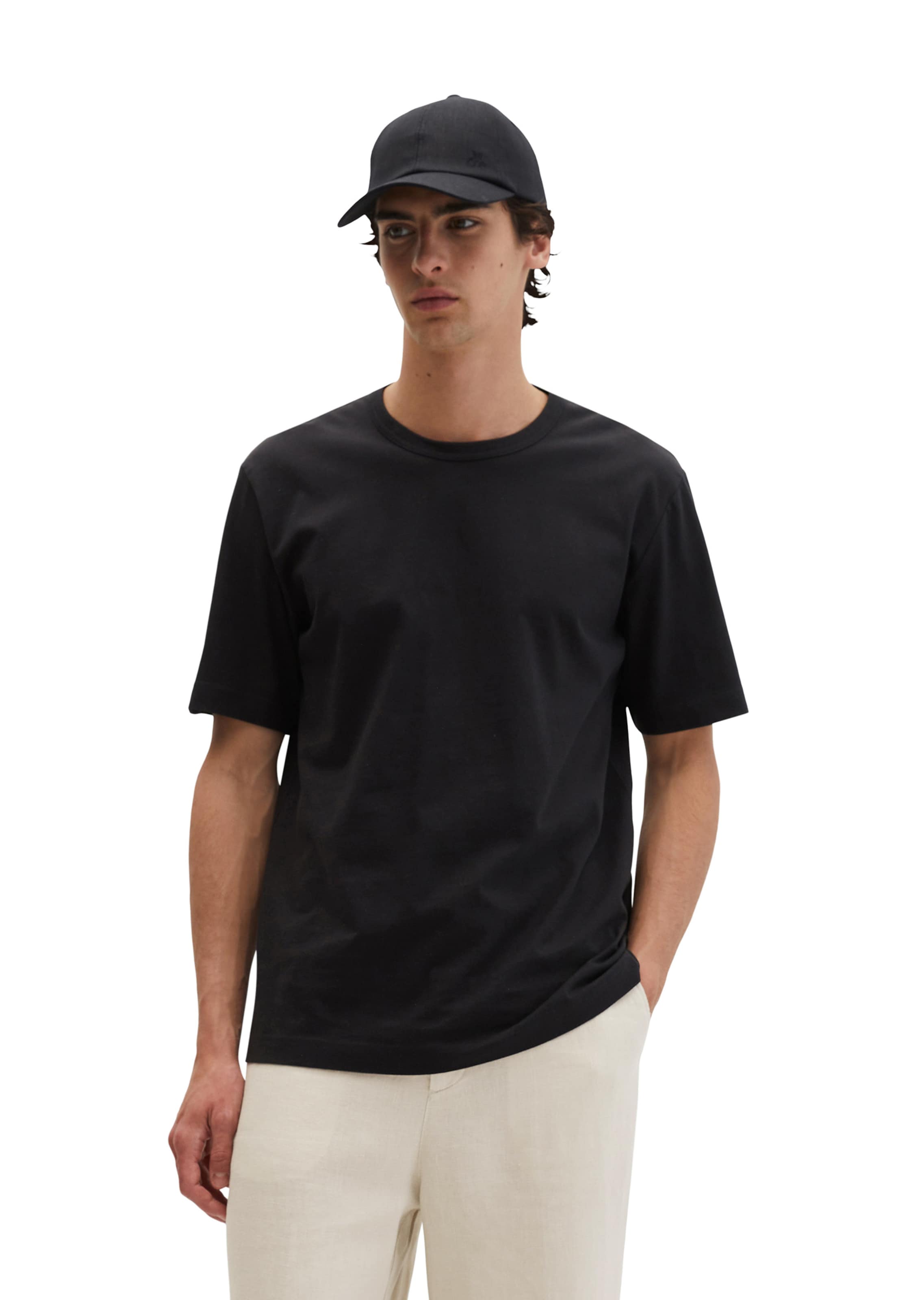 Marc O'Polo T-Shirt in Schwarz: Vorderseite
